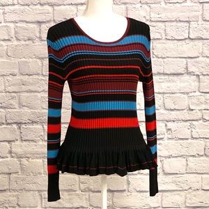 Women’s stripped long sleeve sweater Size L